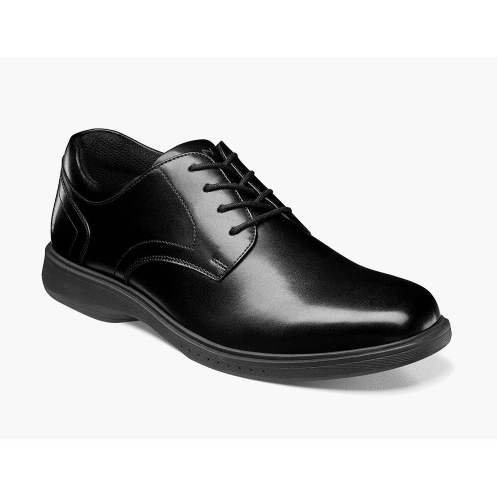 NWT Nunn Bush Kore Men’s Black Leather Comfort Gel Oxford Loafers 10 Wide No Box